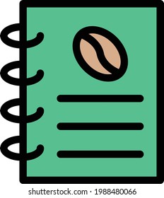 icono de línea de color de vector de café