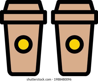 coffee vector color line icon