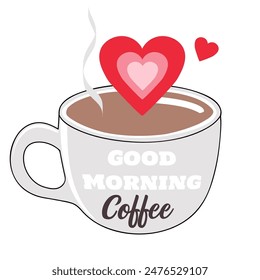 Coffee vector cup illustration in simple style