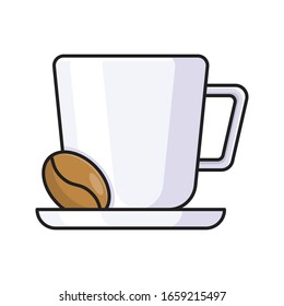icono de color plano del vector de café 