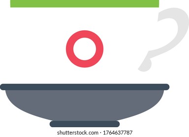 coffee vector flat color icon 