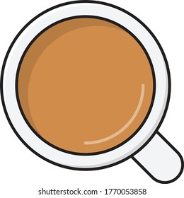 coffee vector flat color icon 