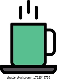 coffee vector flat color icon 