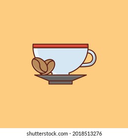 coffee vector flat color icon