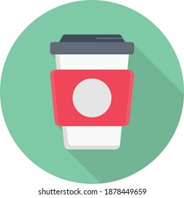 coffee vector flat colour icon