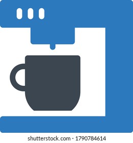 coffee vector glyph color icon 