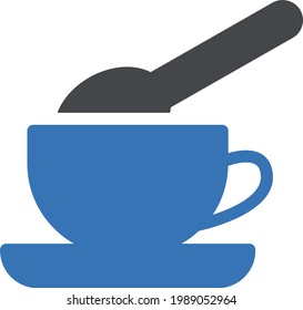 coffee vector glyph color icon