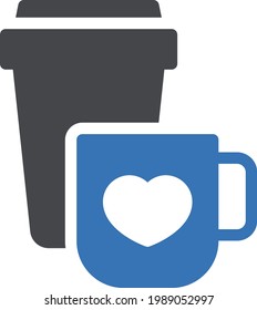coffee vector glyph color icon