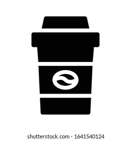 coffee vector glyph flat icon 
