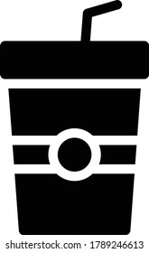 icono plano de glifo vector de café 