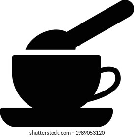 coffee vector glyph flat icon