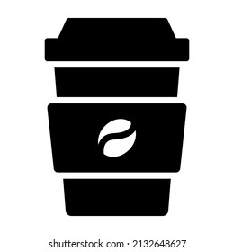 coffee vector glyph Icon. Simple Creative vector Line Icon