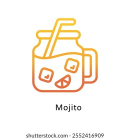 Coffee  Vector Gradient outline Icon. Eps10 File