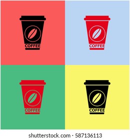 Coffee vector  icon.