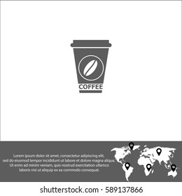 Coffee vector  icon.