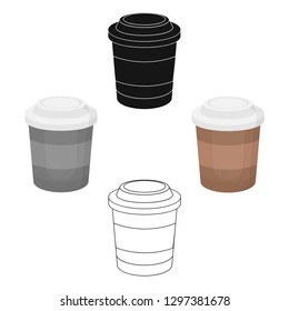 Coffee vector icon in cartoon style for web