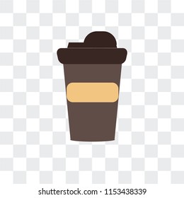 Coffee vector icon isolated on transparent background, Coffee logo concept
