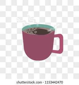 Coffee vector icon isolated on transparent background, Coffee logo concept