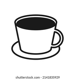 Kaffee-Vektorsymbol einzeln auf weißem Hintergrund