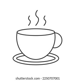 Coffee vector icon. Line sign for mobile concept and web design. Symbol, logo illustration. Vector graphics