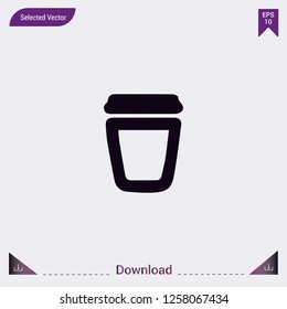Coffee vector icon. Modern, simple, isolated, flat best quality icon for web site designs or mobile apps. Vector illustration eps10.
