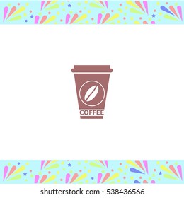Coffee vector icon on white background. Isolated illustration. Business picture.