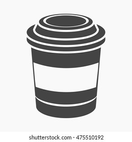 Coffee vector icon in simple style for web