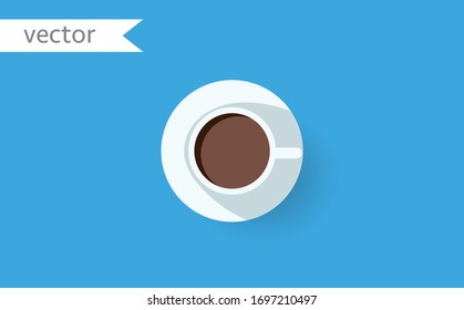 Coffee vector icon, symbol. White and black vector desgin. Modern, simple flat vector illustration for web site, mobile app or poster design.