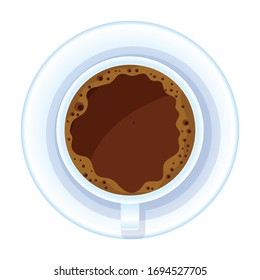 Kaffee Vektorsymbol.Cartoon Vektorsymbol einzeln auf weißem Hintergrund, Kaffee.