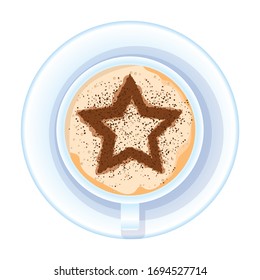 Vektorillustration-Ikone für Kaffee.Symbol für die Vektorillustration Cartoon einzeln auf weißem Hintergrund.