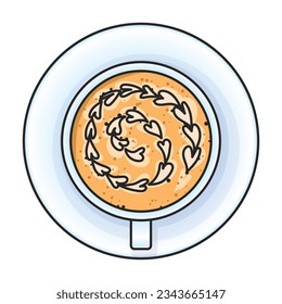 Icono de vector de café.Icono de vector de color aislado en café de fondo blanco.