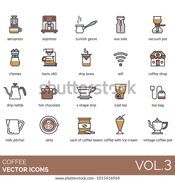 Coffee Vector Icons Aeropress Espresso 