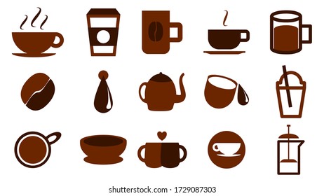 Coffee Vector Icons hot brewed drink