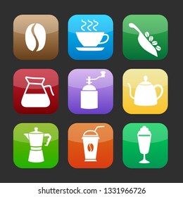 Coffee vector icons for use in app design, websites, coffee shops etc.