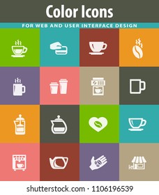 Coffee vector icons for user interface design