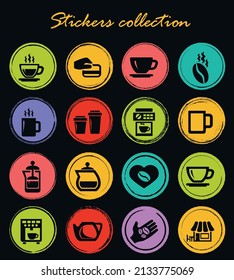 Coffee vector icons for user interface design