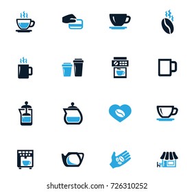 Coffee vector icons for user interface design