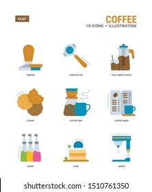 Coffee Vector icons for web design, book, magazine, poster, ads, app, etc.