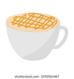 Ilustração do vetor de café - Caramel Machiato