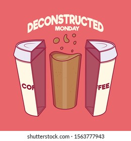 Coffee vector illustration. Energy, motivation, inspiration, positive design concept