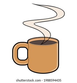 coffee vector illustration,
isolated on white background. top view
