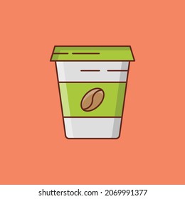 coffee Vector illustration on a transparent background. Premium quality symbols. Vector Line Flat color  icon for concept and graphic design.