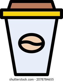ilustración de coffee Vector en un fondo transparente. Símbolos de calidad premium. Icono vectorial de trazo para el concepto y diseño gráfico.