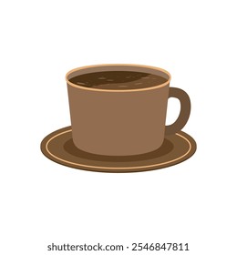 Ilustração do vetor de café sobre fundo branco. Café da manhã e bebidas deliciosas.