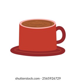 Coffee vector illustration on white background. Breakfast coffee and delicious drinks.