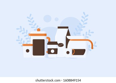 coffee vector illustration. coffee shop illustration