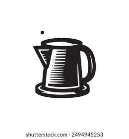 coffee vector illustration silhouette logo design black and white color 