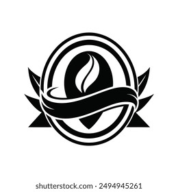 diseño de logotipo de la silueta de la Ilustración vectorial de café en color blanco y negro 