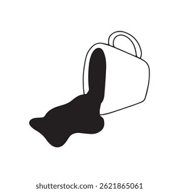 Coffee vector illustrations simple minimalistic flat design style.