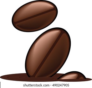 Coffee vector. isolated vector. coffee beans vector